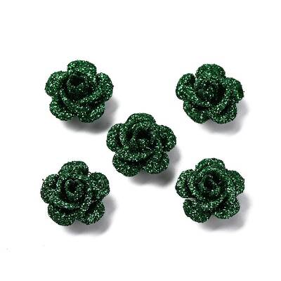 3D Rose Flower Baking Paint Aluminum Beads