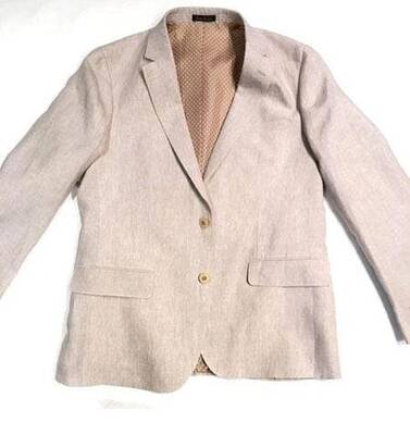Tan Linen Blazer - Mens Tan Linen Blazer