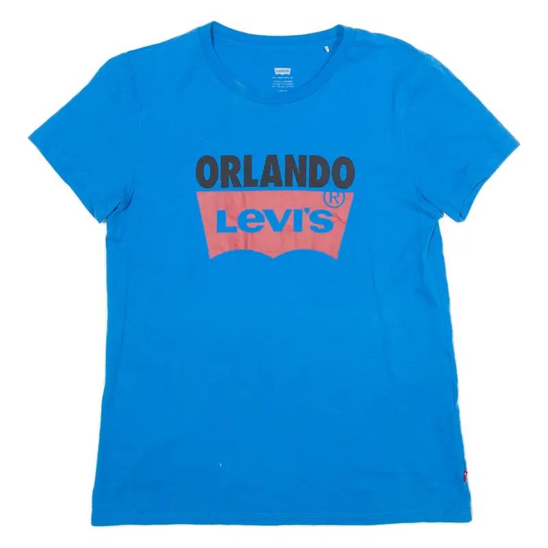 LEVI'S Orlando Womens T-Shirt Blue USA S