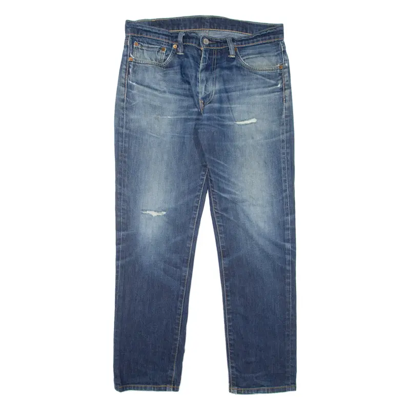 LEVI'S 511 Jeans Distressed Mens Blue Slim Straight Stone Wash W33 L28