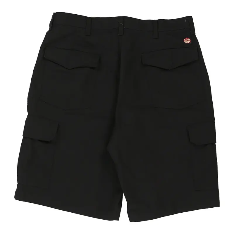 Red Kap Cargo Shorts - 33W 10L Black Cotton Blend