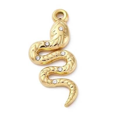 PVD Vacuum Plating 304 Stainless Steel Rhinestone Pendants