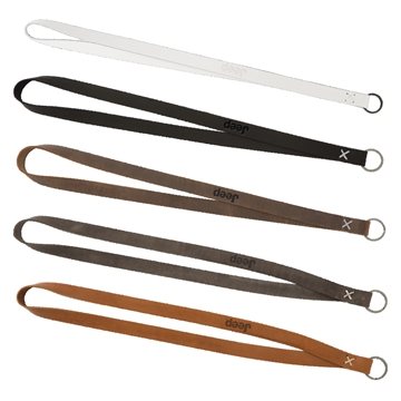 50 Promotional Roper Lanyard with Split Ring - Leather & USA Made
