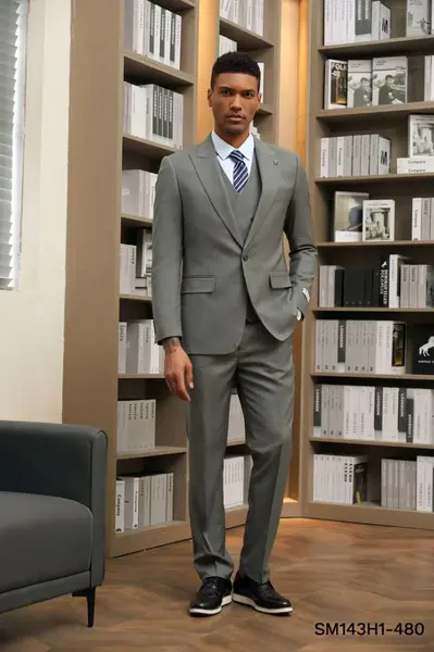 Stacy Adams Men's Hybrid Suit: Light Pattern 3-Piece