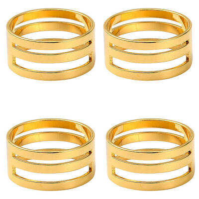 4Pcs Brass Rings