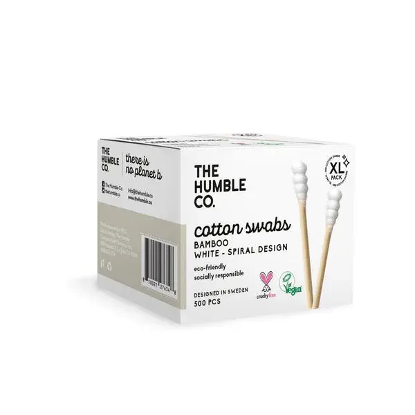 Cotton Swabs - Spiral Tip - White 500-pack