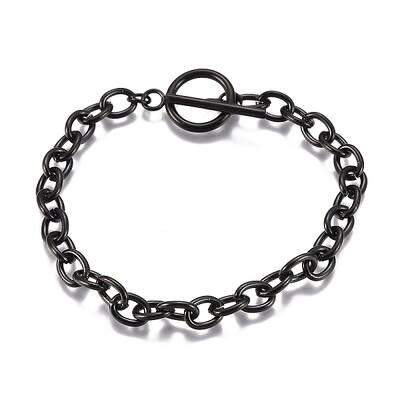 Unisex 304 Stainless Steel Cable Chain Bracelets