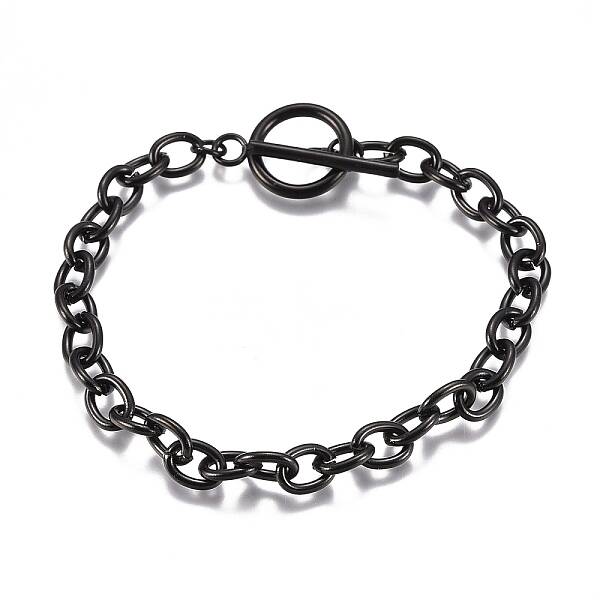 Unisex 304 Stainless Steel Cable Chain Bracelets