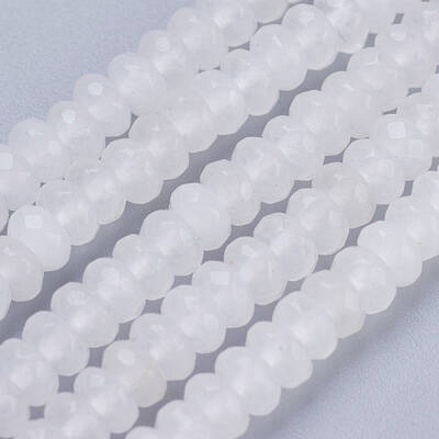 Natural White Jade Beads Strands