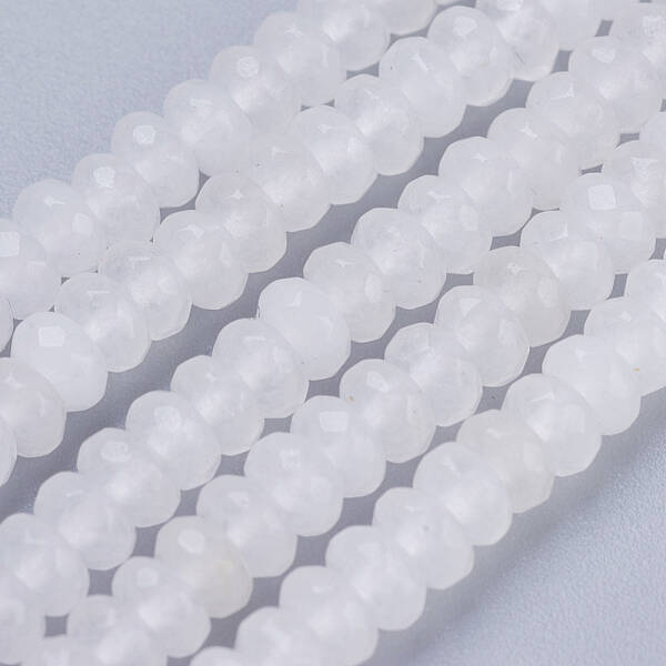 Natural White Jade Beads Strands