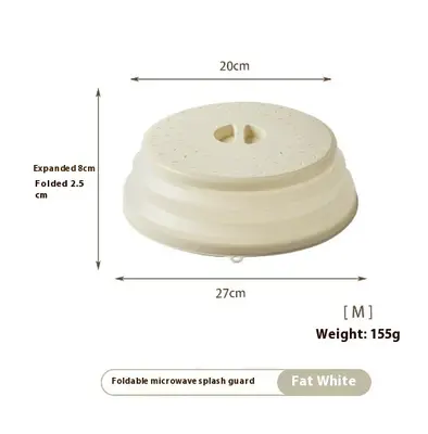 Collapsible Microwave Food Cover | Color: White