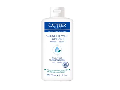 Cattier Purifying Cleansing Gel Young Skin Imperfections Mint Tea Tree ORGANIC 200ML
