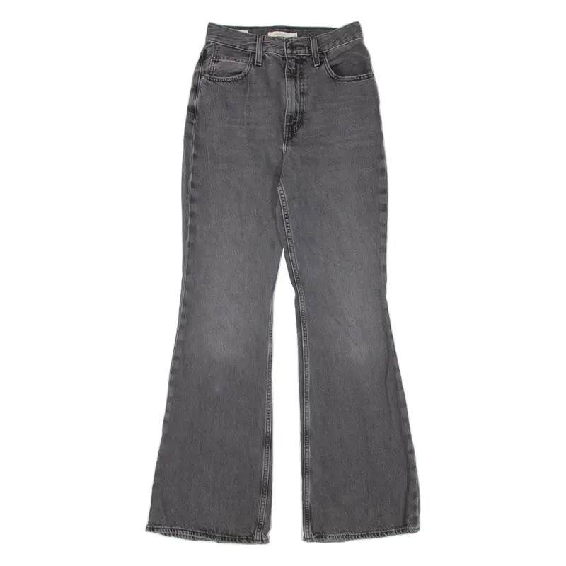 LEVI'S High Waist Premium Womens Jeans Grey Regular Flared Stone Wash W25 L32