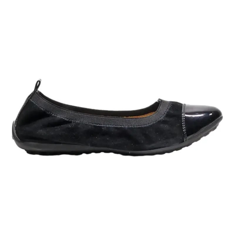 GEOX Ballet Shoes Black Suede Womens UK 4