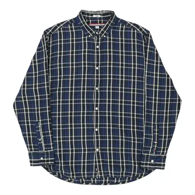 Tommy Hilfiger Checked Shirt - Medium Blue Cotton