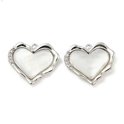 Brass Micro Pave Clear Cubic Zirconia Pendants