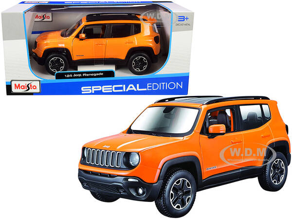 Jeep Renegade Orange Metallic with Black Top \