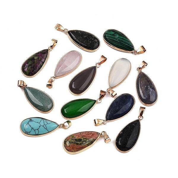 Natural & Synthetic Mixed Stone Pendants