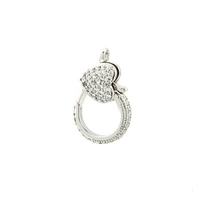 Brass Micro Pave Clear Cubic Zirconia Lobster Claw Clasps