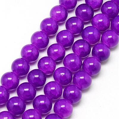 Baking Painted Crackle Glass Bead Strands