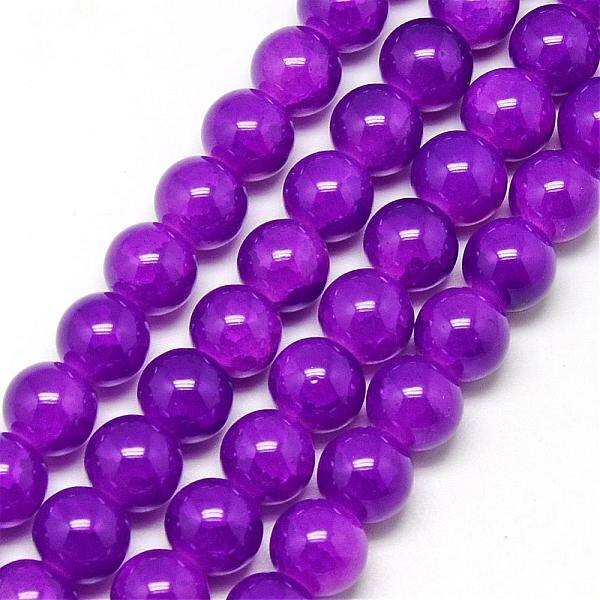 Baking Painted Crackle Glass Bead Strands