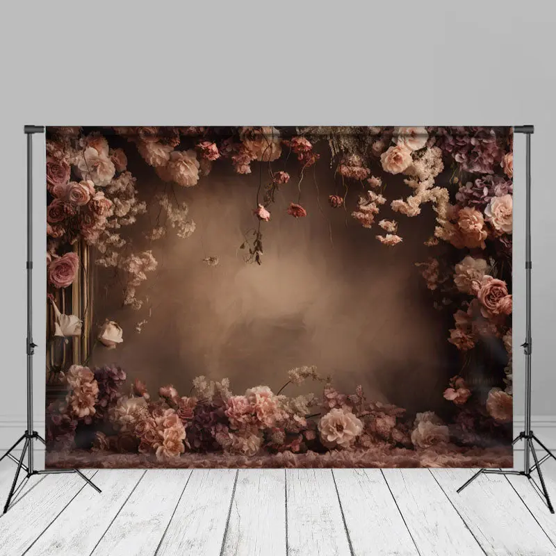 Classic Floral Abstract Wall Portrait Photo Backdrop - Aperturee