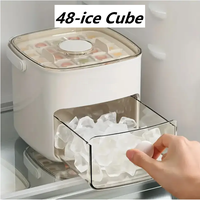 Ice Cube Maker, Double Layer Ice Cube Tray with Lid, Ice Tray for Freezer, Kitchen Gadgets, Household Appliance Parts & Acces...
