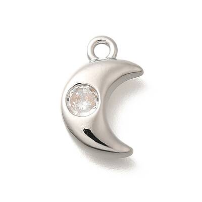 Brass Micro Pave Cubic Zirconia Charms