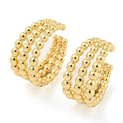 Brass Cuff Earrings