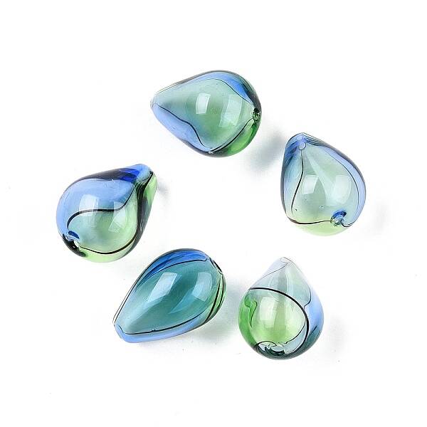 Transparent Handmade Blown Glass Globe Beads