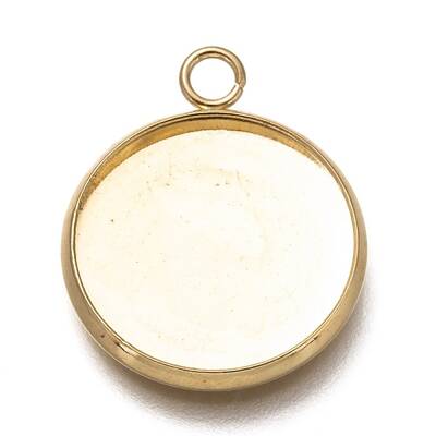 304 Stainless Steel Pendant Cabochon Settings