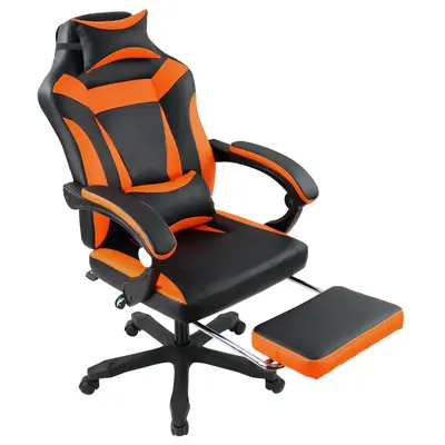 KKTONER PU Leather recliner Gaming Chair for  Computer Swivel Height Adjustable with Armrest High Back Headrest and Lumbar Su...