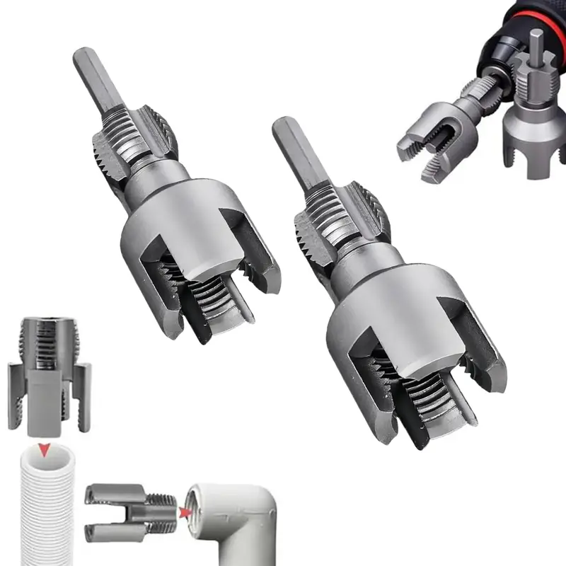 1/2'' 3/4'' PVC Pipe Thread Cutting Tool Integrated Internal & External Pipe Threading Tool Upgrade Pipe Thread Cutting Tool ...