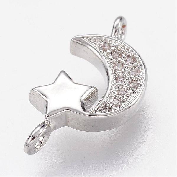 Brass Micro Pave Cubic Zirconia Links