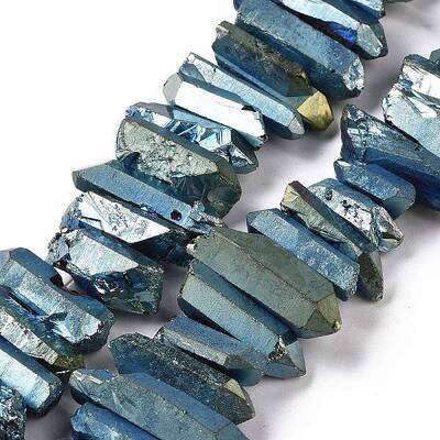 Natural Quartz Crystal Points Beads Strands