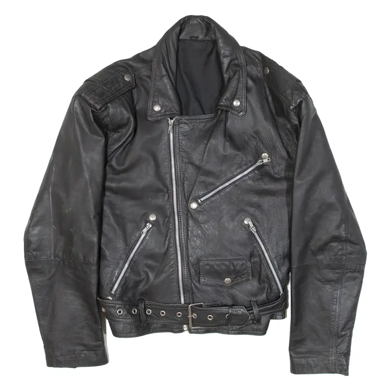 Mens Biker Jacket Black S
