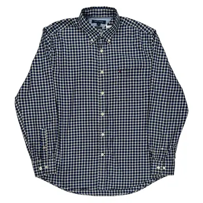 Tommy Hilfiger Checked Shirt - Large Navy Cotton