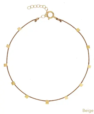 Hilo Anklet | Metal Color: Gold | Color: Beige