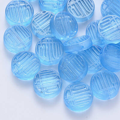 Transparent Spray Painted Glass Beads