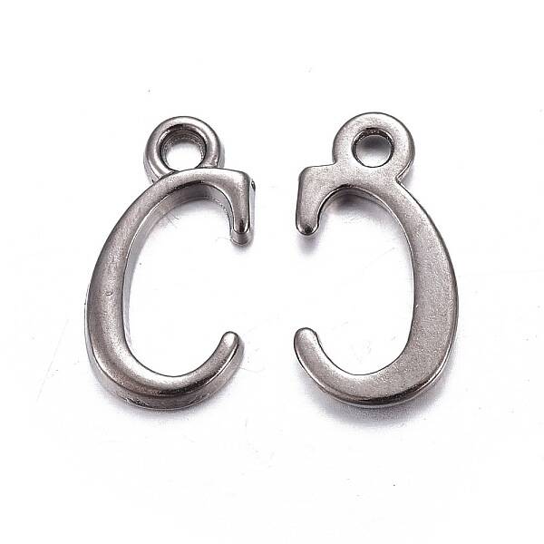 Gunmetal Plated Alloy Letter Pendants