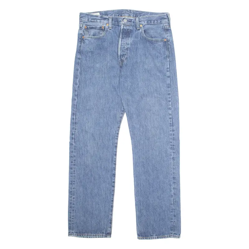 LEVI'S 501 BIG E Jeans Mens Blue Regular Straight Stone Wash W34 L32