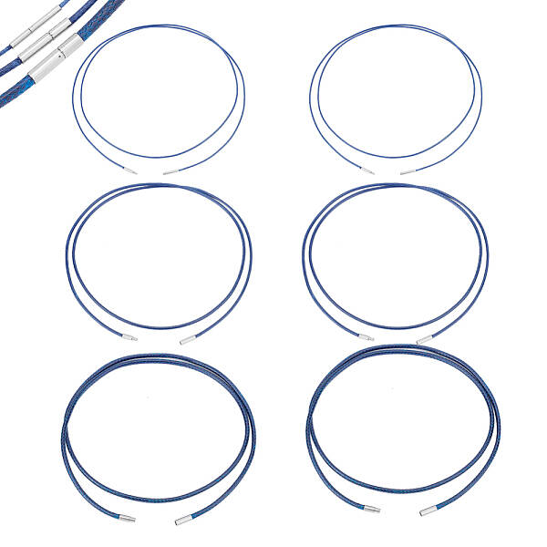 6Pcs 3 Style Korean Waxed Cord Necklace Making