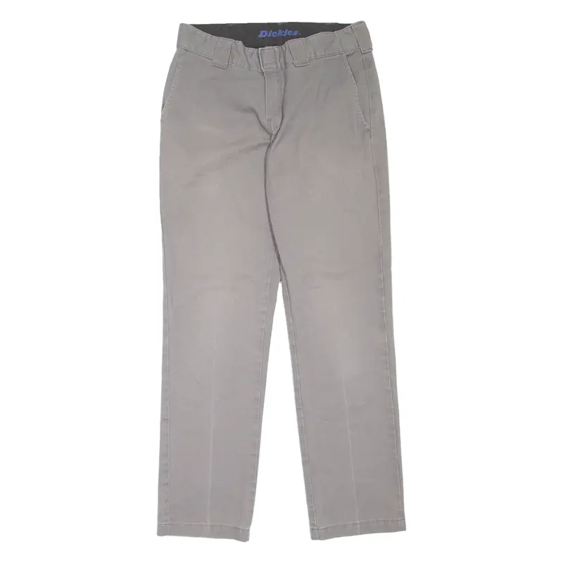 DICKIES Workwear Womens Trousers Grey Slim Tapered W28 L30