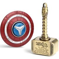 Mjolnir Fidget Spinner Toy for Kids Adults, Thor's Hammer Finger Hand Spinner, Metal 2 in 1 Transformable Fidget Keychain, In...