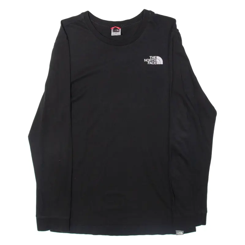 THE NORTH FACE Mens T-Shirt Black Long Sleeve S