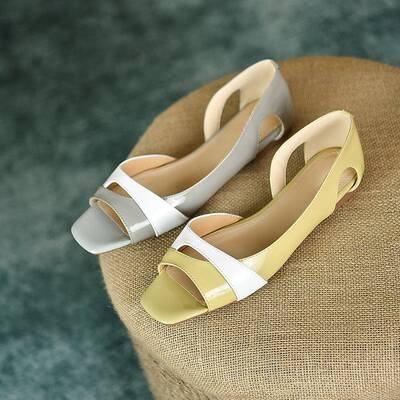 CHIKO Chesna Open Toe Block Heels Flats Sandals