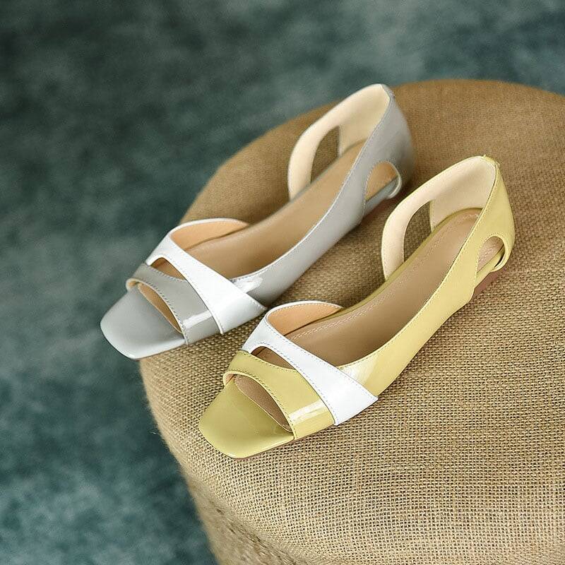 CHIKO Chesna Open Toe Block Heels Flats Sandals