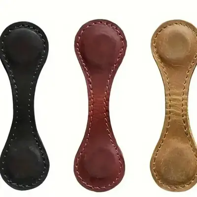 Magnetic Bookmark, 3 Counts Vintage Book Mark, Double-sided Magnetic Page Markers, Leather Page Clip Buckles, Reading Supplie...