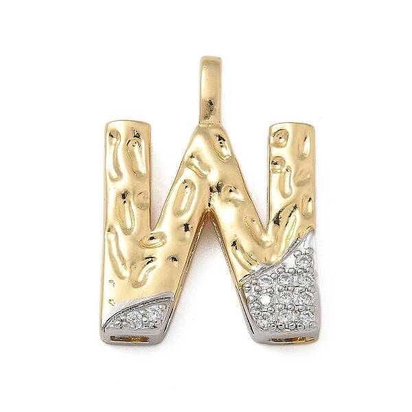 Brass Micro Pave Cubic Zirconia Pendants