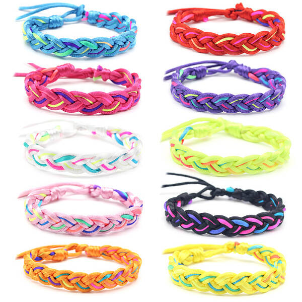 Polyester Braided Woven Cord Bracelet